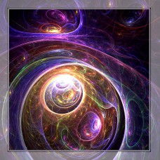 FRACTAL ART DESIGN GREETING CARD Bubbles 2
